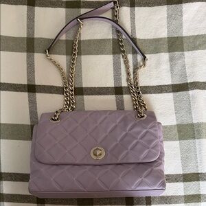 Elegant Purple Quilted Chain Shoulder Bag